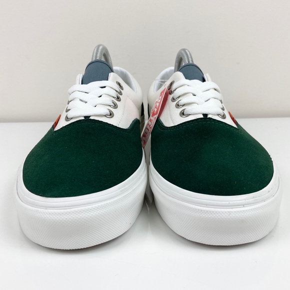 Vans Men’s Era Varsity Canvas Forest Green & White Suede Shoes Size 8.5 NWT - Picture 4 of 9